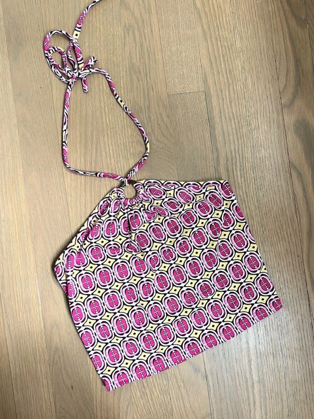 Printed Tie-Strap Halter Top XS/S